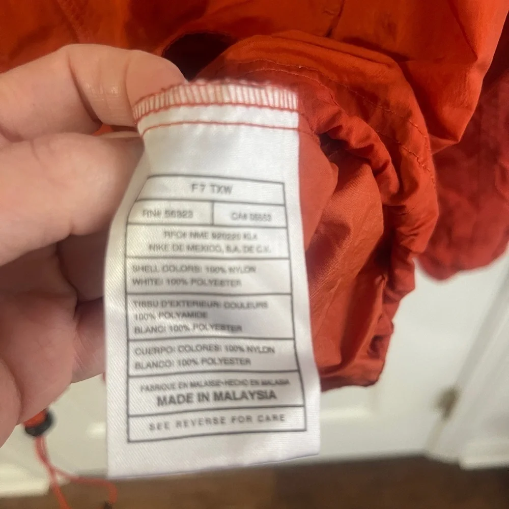 Vintage 90s Nike Medium Windbreaker Jacket Swoosh Orange